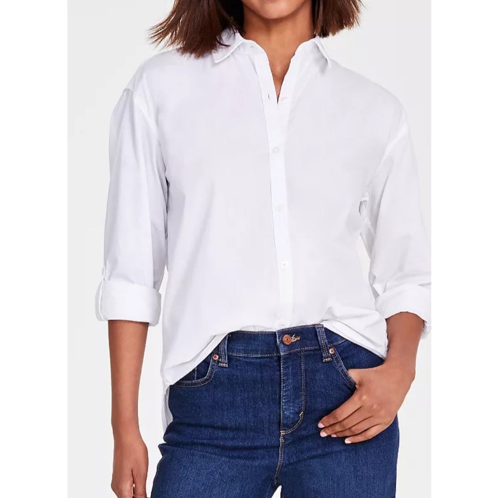 Gloria Vanderbilt Women's Amanda Button-Front Shirt L